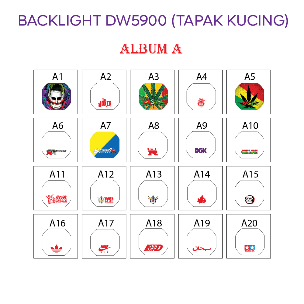 BACKLIGHT DW5900 @ TAPAK KUCING