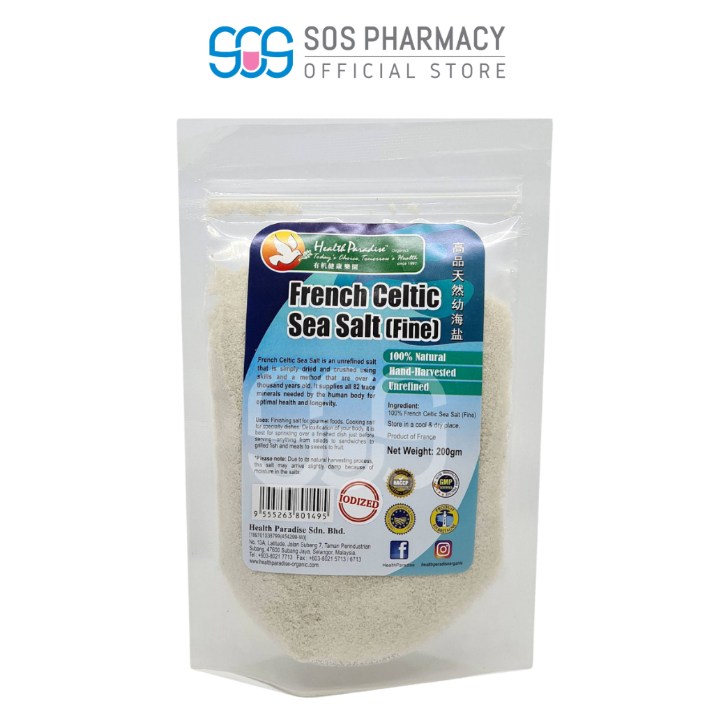 Health Paradise French Celtic Sea Salt 200g (ละเอียดเก็บเกี่ยวด้วยมือ) 高品天然海 [จากฝรั่งเศส]