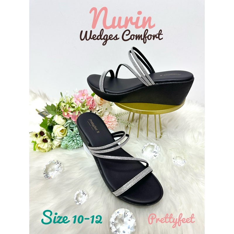 Prettyfeet NURIN - Wedges Heels Plus Size - ไซส์ 10 ถึง 12
