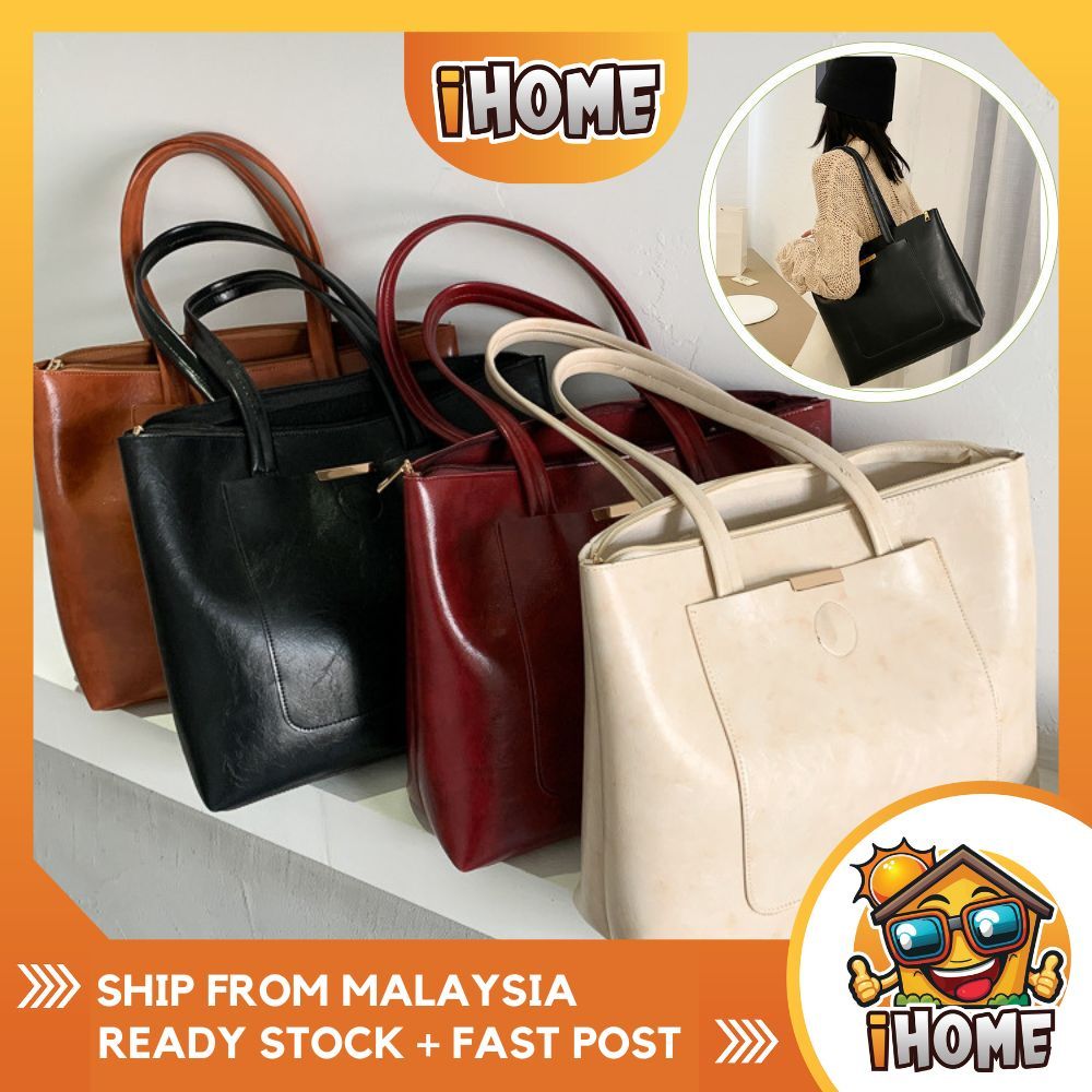 IHOME 2170 กระเป๋าสะพายไหล่ความจุขนาดใหญ่สําหรับผู้หญิงกระเป๋าสะพายไหล่ผู้หญิงขนาดใหญ่