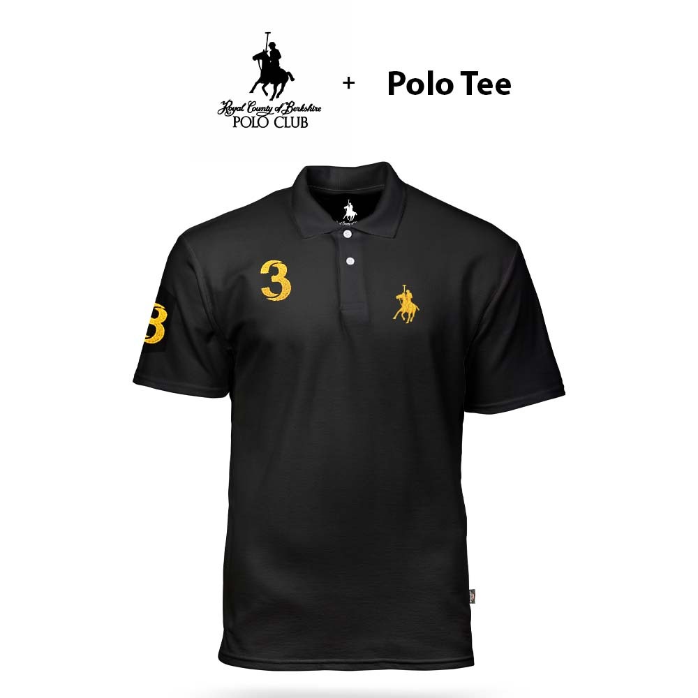 RCB Polo Club Men เสื้อโปโลแขนสั้นคอปก MTS12156 - สีดํา