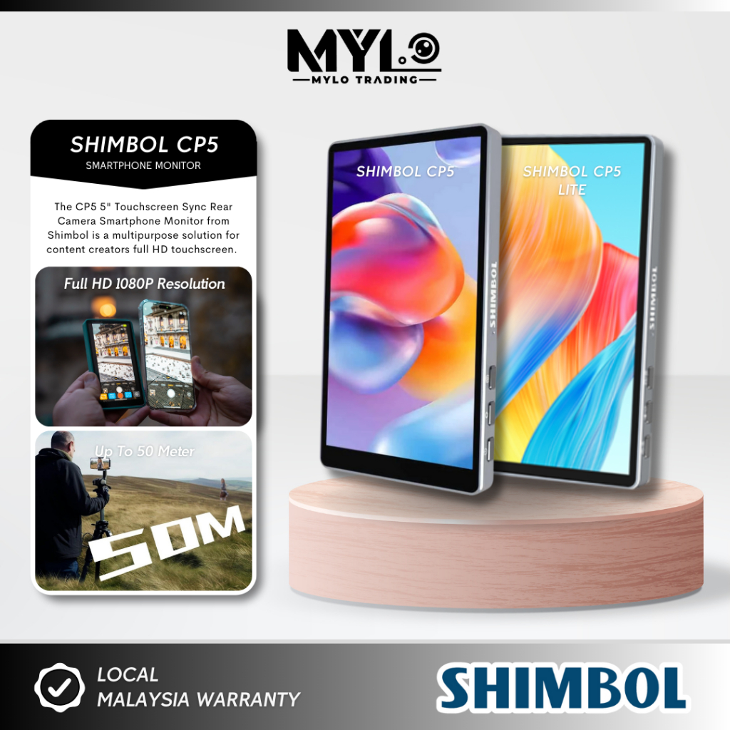Shimbol CP5 CP5 Lite CP5 Ultra Lite - หน้าจอหน้าจอโทรศัพท์กล้องด้านหลังสําหรับ Selfie Vlog Live Stre
