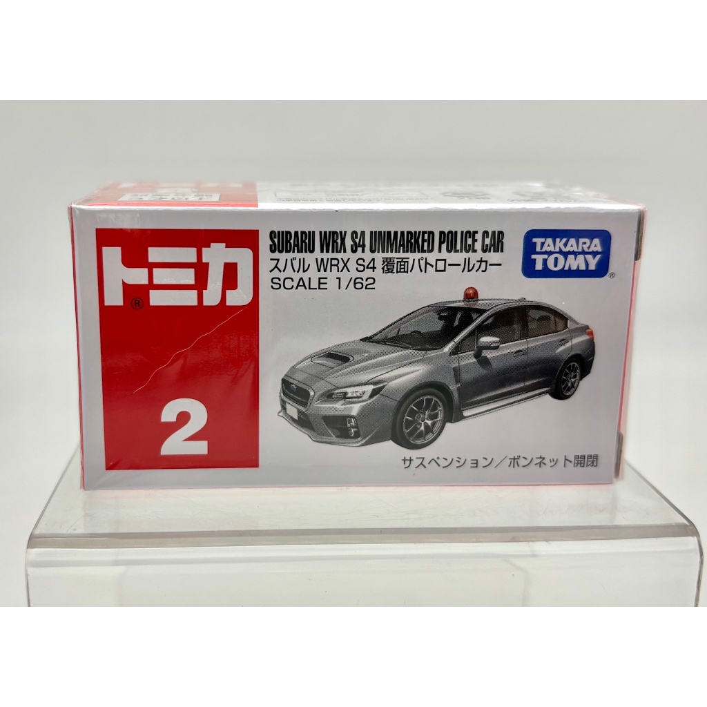 Tomica 2 Subaru WRX S4 รถตํารวจไม่ทําเครื่องหมาย Takara Tomy รถDiecast Scale 1/62