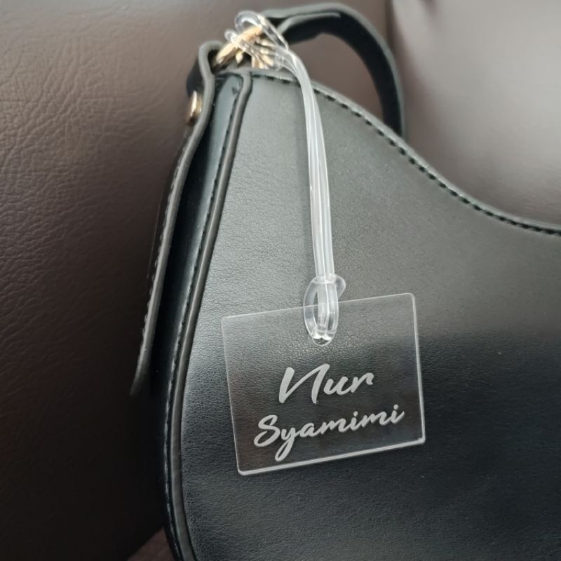 Bag Tag Arylic Custom Nama