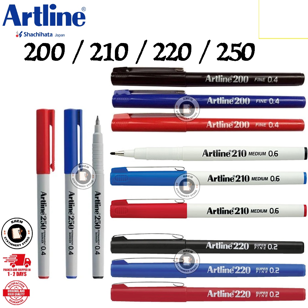 Artline 200 / Artline 210 / Artline 220 / Artline 250 / ปากกาเขียน Artline