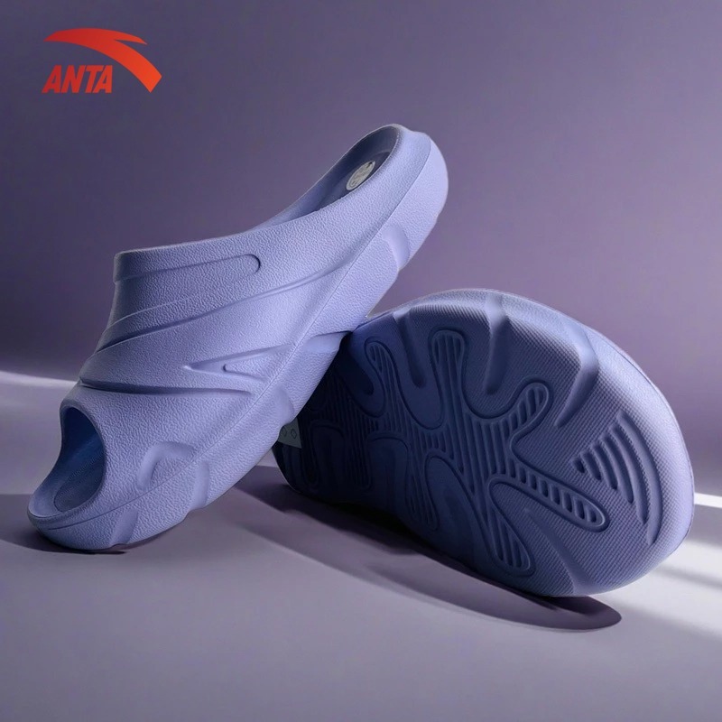 ANTA Women C37 รองเท้าแตะชายหาด 1225B8523R-2 -สีม่วง (Selipar Perempuan)