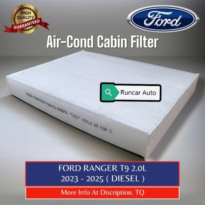 [ FORD ] กรองแอร์ • FORD RANGER T9 2.0L 2023-2025 ( Diesel ) MB3B-19N619-DA • FORD Air-Cond Cabin Fi