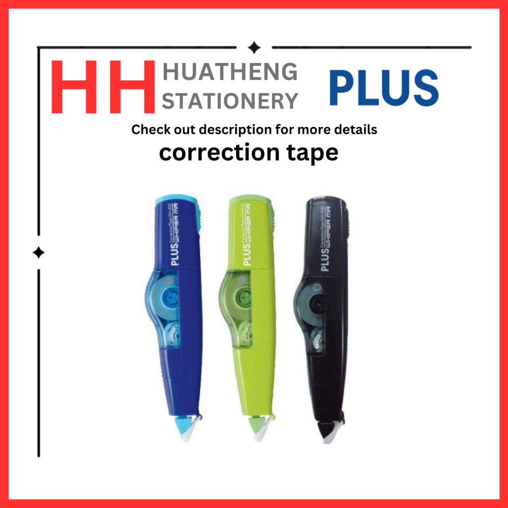 Plus เทปลบคําผิด whiper WH 635 [ 5mm x 6m ]
