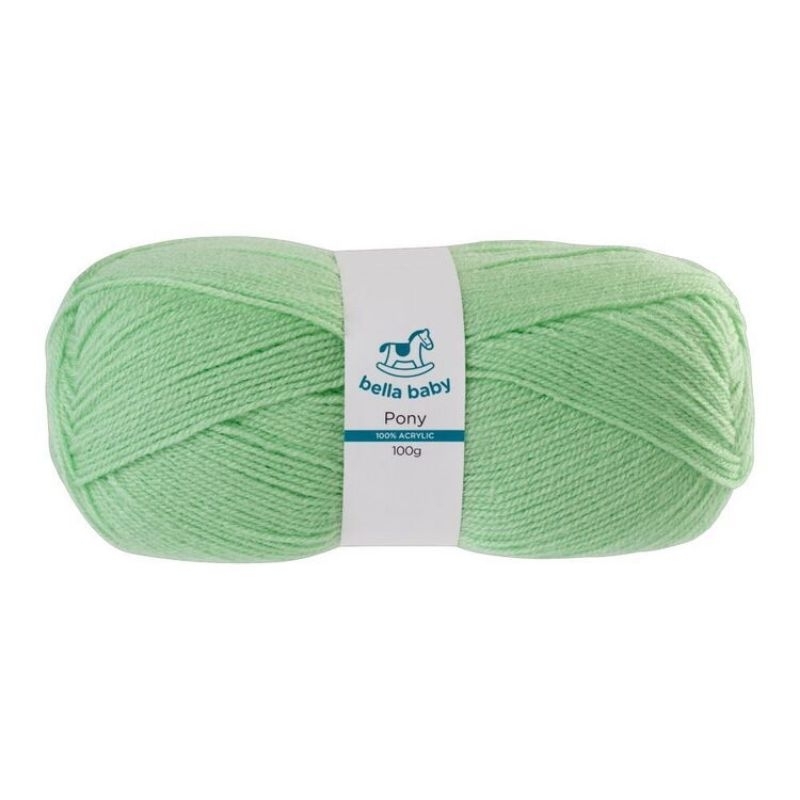 BELLA BABY PONY 4 PLY 100% ACRYLIC YARN 100G สีเขียว