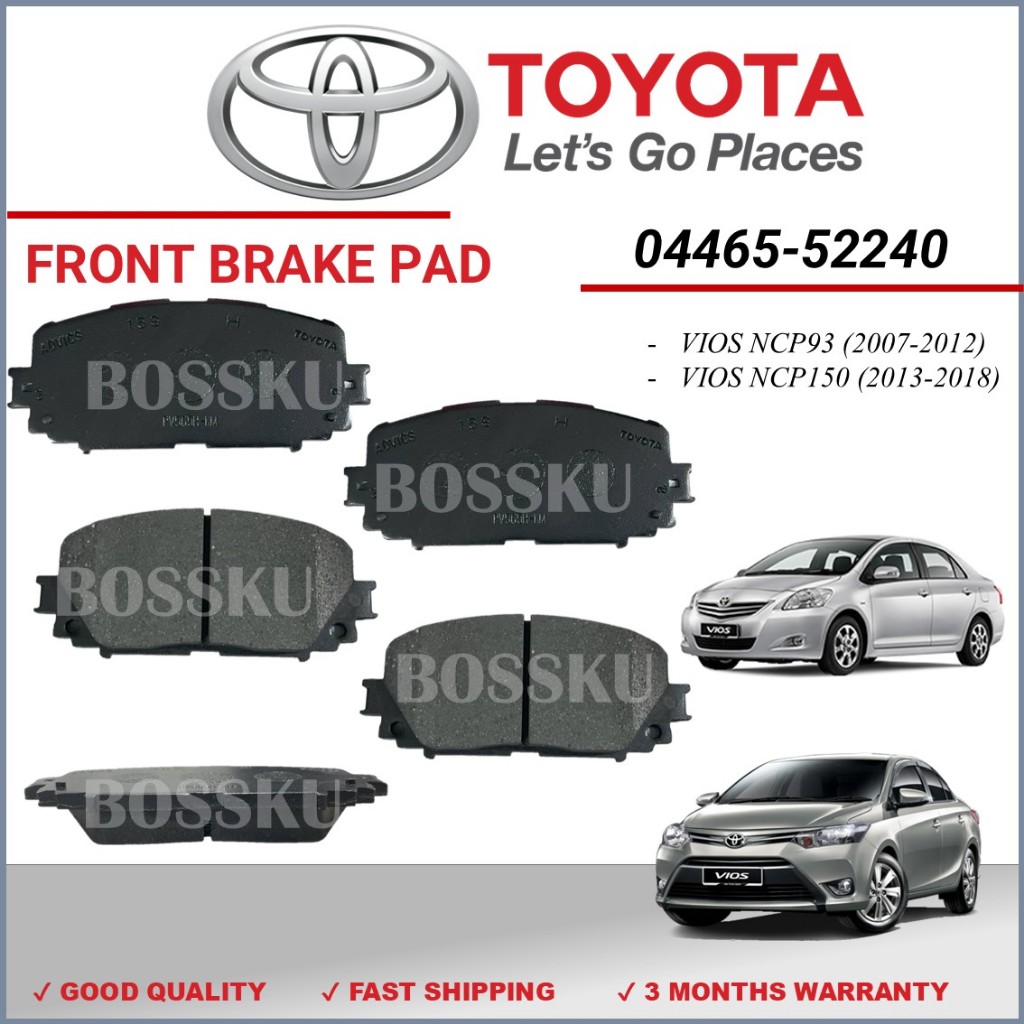 ผ้าเบรกหน้า DEPAN - TOYOTA VIOS NCP150 NCP93 YARIS NCP150 NSP151 PASSO M502 1 ชุด
