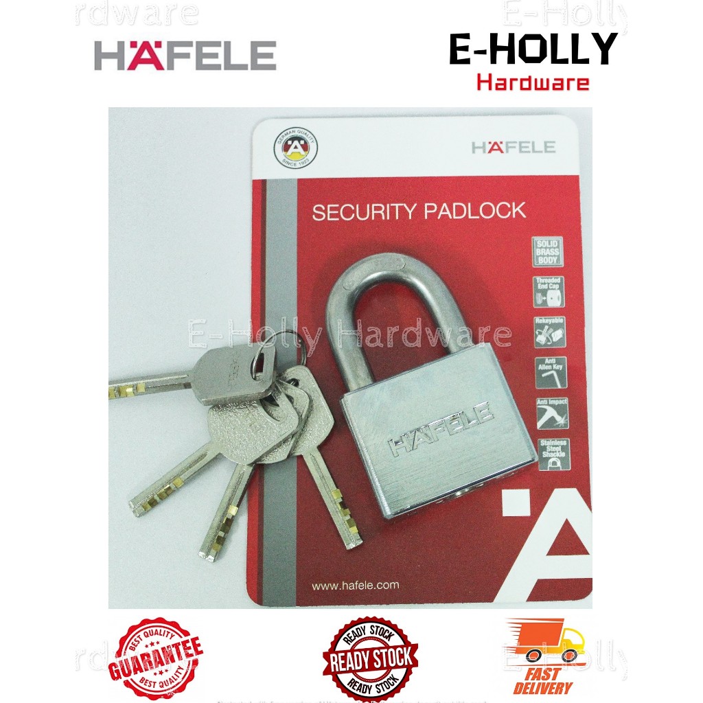 EHLLY HAFELE กุญแจป้องกันสนิม 50MM / กุญแจป้องกันสนิม 50MM/ กุญแจล็อคบ้าน