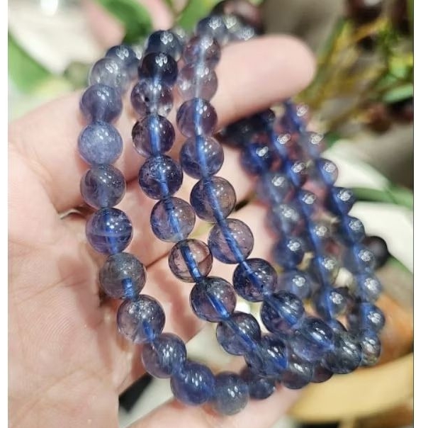 สร้อยข้อมือ Iolite ธรรมชาติ / 天然巴西青石手