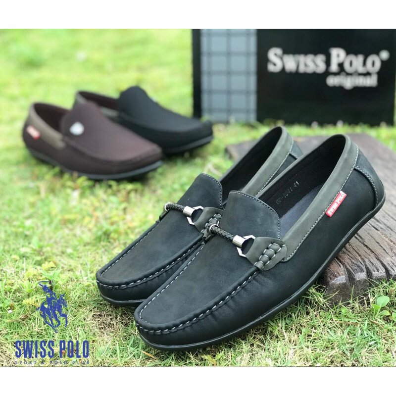 Fabulous Swiss Polo Mens Classic Signature Unique Competition-Pro อย่างเป็นทางการ Loafer เรือรองเท้า