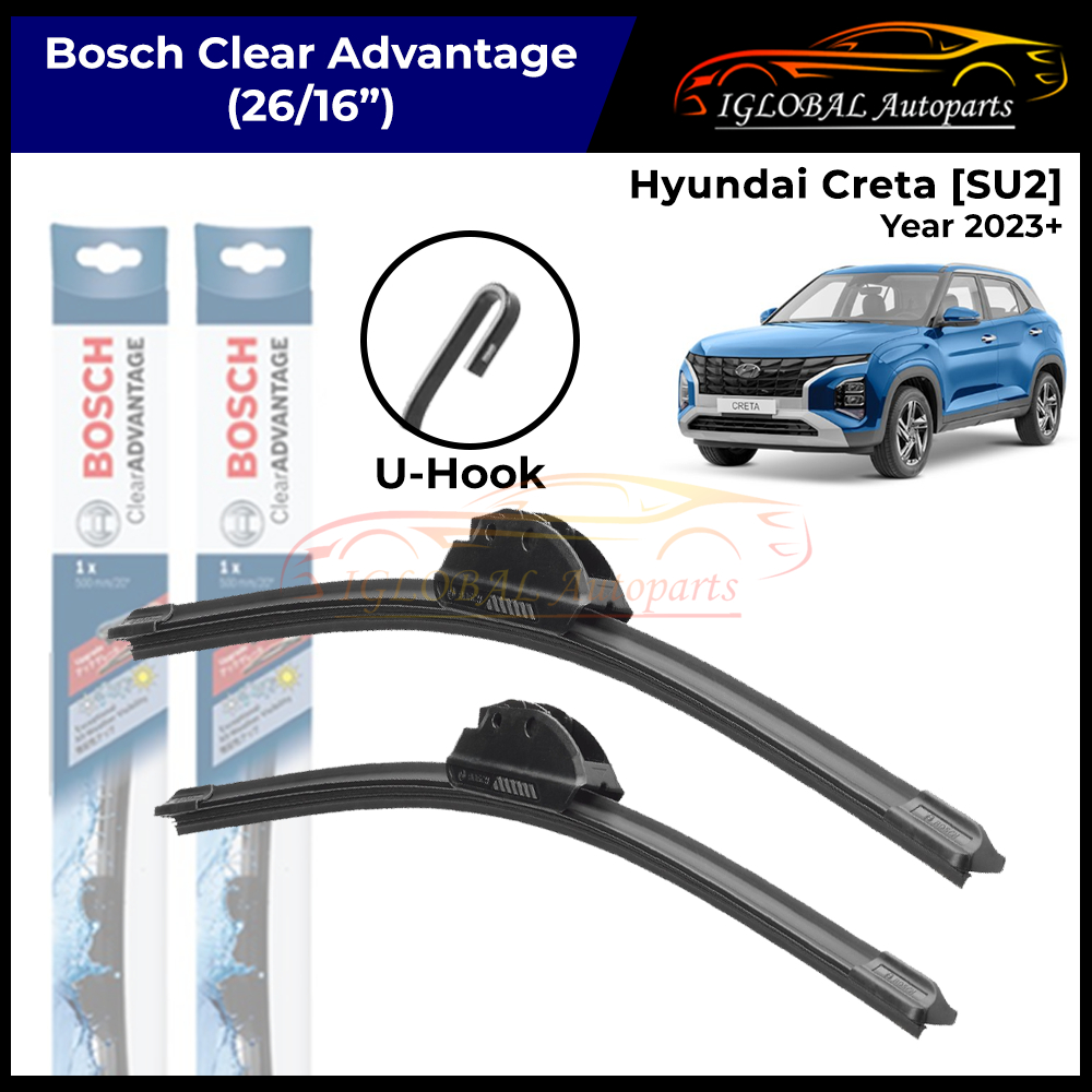 Hyundai Creta [SU2] ปี 2023+ ที่ปัดน้ําฝน Bosch Clear Advantage Set (626/16")