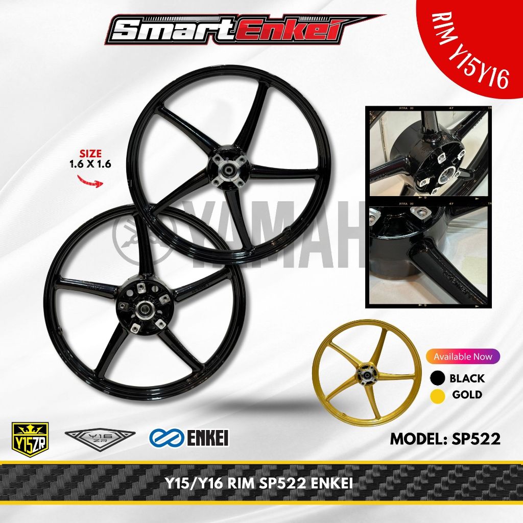 Y15/Y16 RIM SP522 HITAM ENKEI