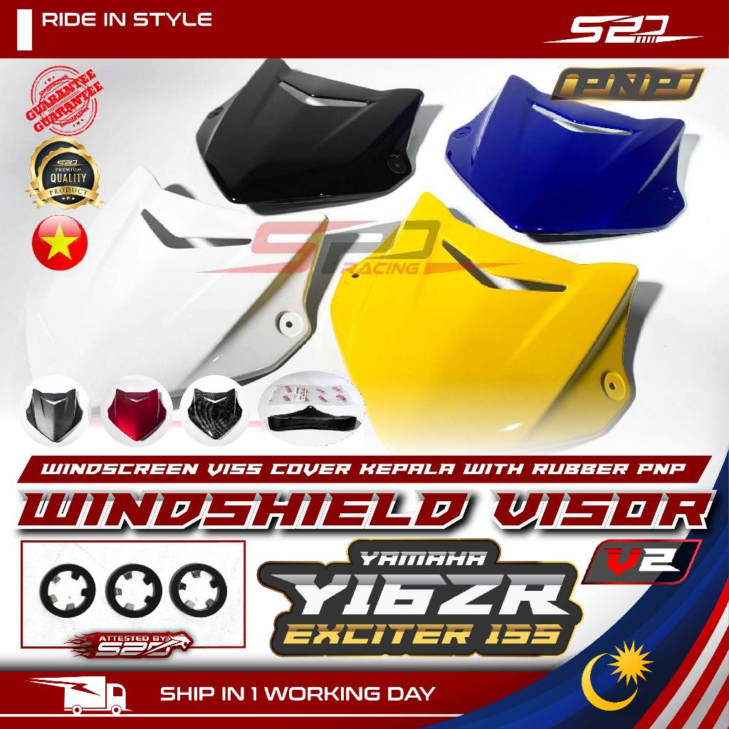 กระจกVisorนําเข้าY16 V2 ABS Exciter 155 V2 กระจกใหม่ยาง/น็อตฤดูใบไม้ผลิเวียดนามYamaha PNP
