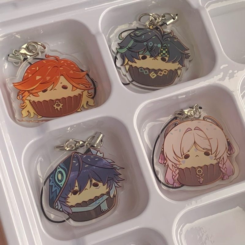 พวงกุญแจ Genshin Impact Mavuika Kinich Ororon Cintali โทรศัพท์ charms พัดลมทํา merch