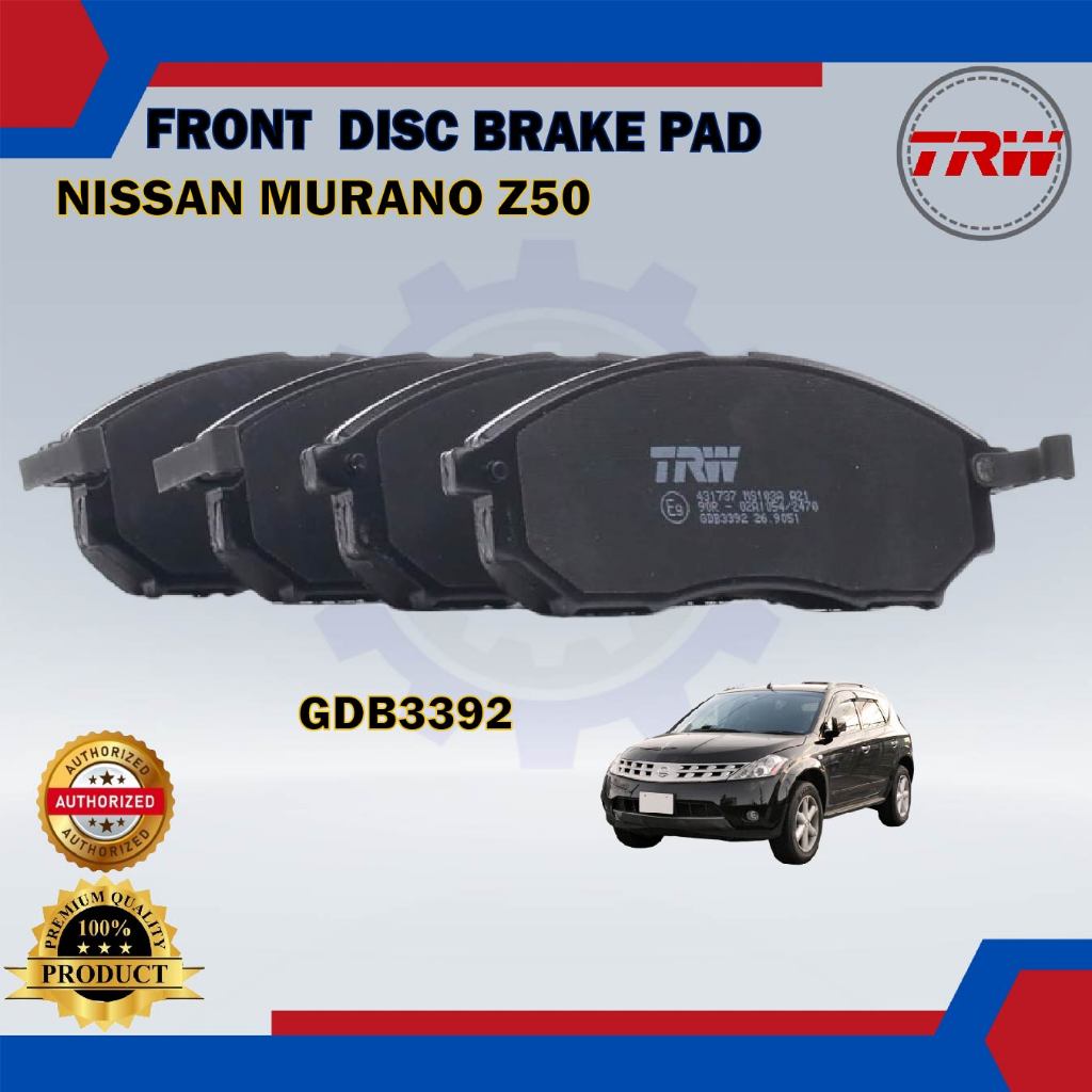 Nissan Murano Z50 3.5cc-Navara D40-Infiniti Q70-ผ้าดิสก์เบรกหน้า-TRW-GDB3392