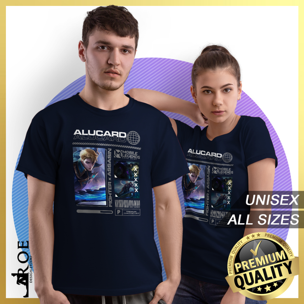🔥 Baju Tshirt ALUCARD MOBILE LEGENDS MLBB GAME Unisex + พลัสไซส์ 🔥