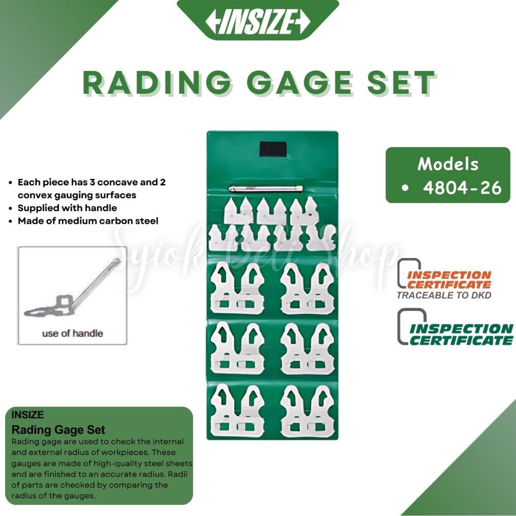 INSIZE RADING GAGE SET INSIZE 4804-26