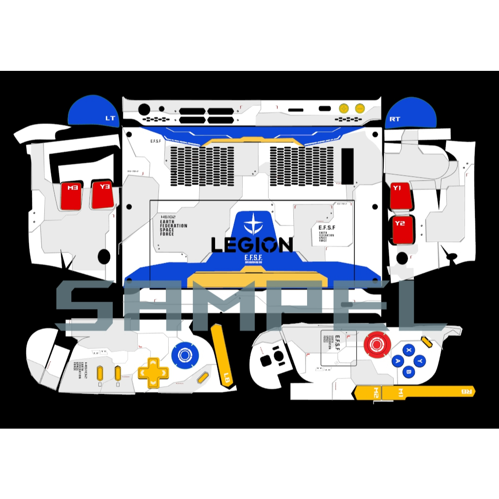 Lenovo Legion Go 2 (2025)/Lenovo Legion Go (2024) Gaming Handhelds Gundam/Zaku/Halo crossover สติกเก