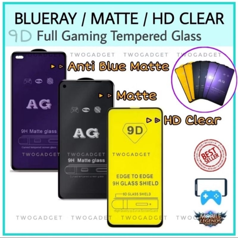 Redmi A1/A2/Plus/A3/A4/A5 Mi 12/11/Lite/14T/13T/12T/11T/10T Anti Blue Ray/Matte/Clear Tempered Glass