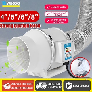 4"/5"/6"/8" inch Ventilation Fan Portable Duct Fan Exhaust Inline Fan Household High Suction kipas ekzos fan Kitchen 排氣扇
