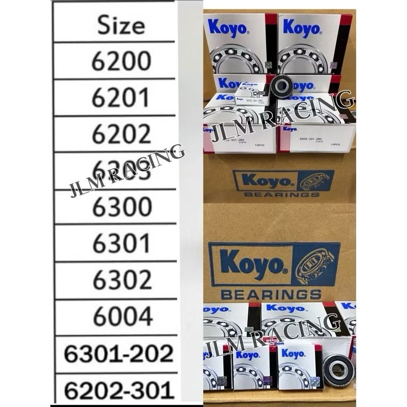 แบริ่ง KOYO 6300 6201 6301 6202 6200 6203 lc135 Y15 kiriss ex5 beaing พิเศษ Y15 6004 koyo แบริ่ง Rxz