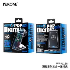 WEKOME - (สีดํา) WP-U168 การชาร์จไร้สาย 3-in-1