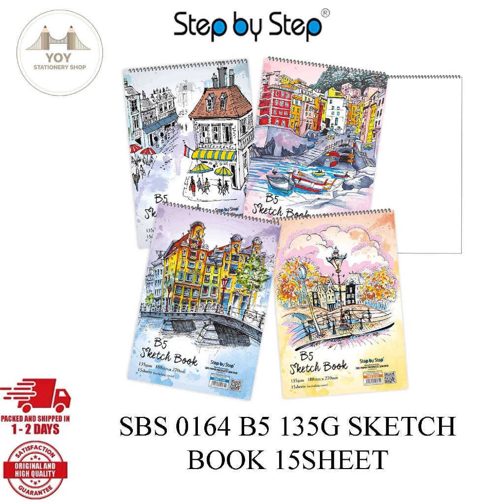 SBS 0164 B5 135G SKETCH BOOK 15 แผ่น