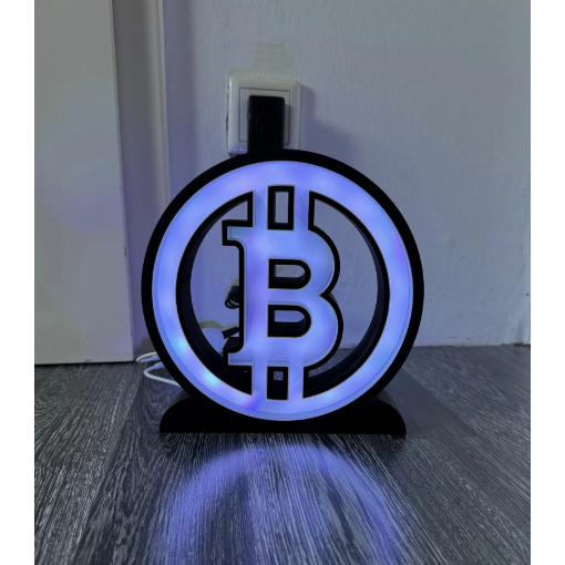 กล่องไฟ LED USB Bitcoin Krypto