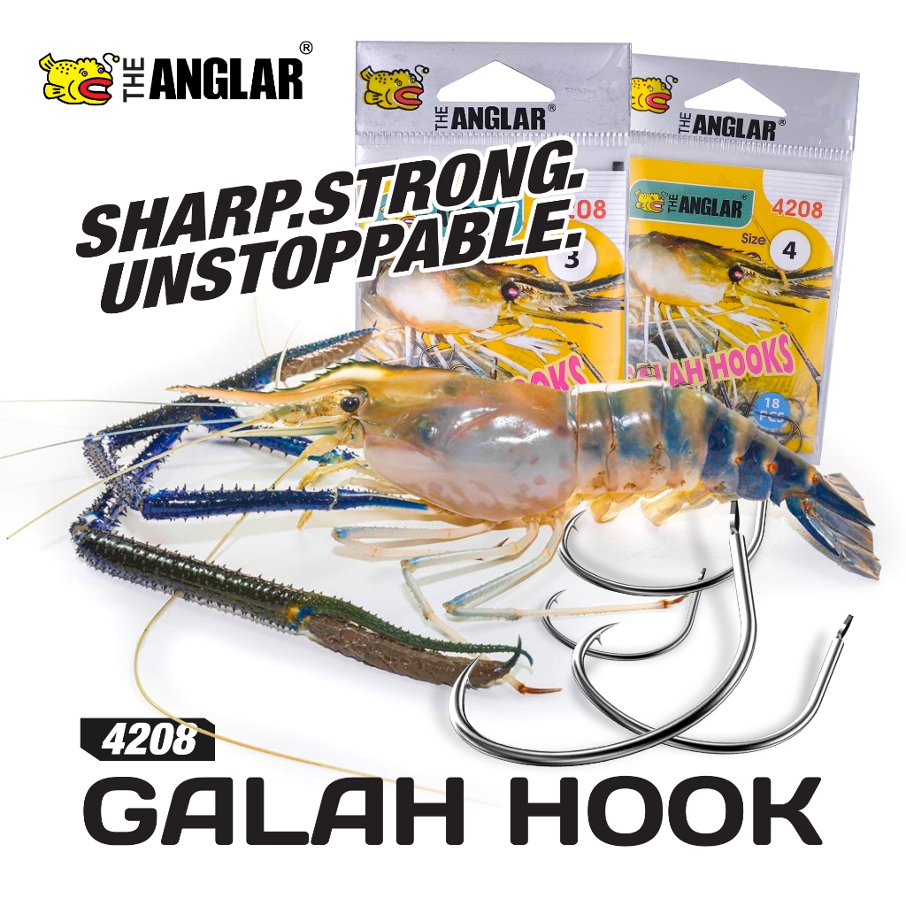 THE ANGLAR - GALAH HOOK 4208 ShrimP GALAH SRIMP HOOK PRAWN FISHING