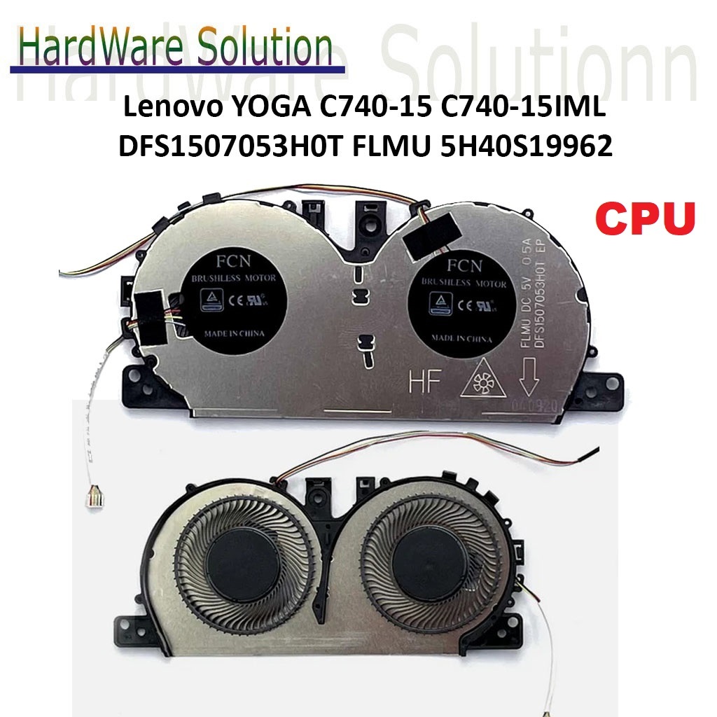 Lenovo Yoga C740-15 C740-15IML พัดลมระบายความร้อน CPU DFS1507053H0T FLMU 5H40S19962 พัดลมแล็ปท็อป