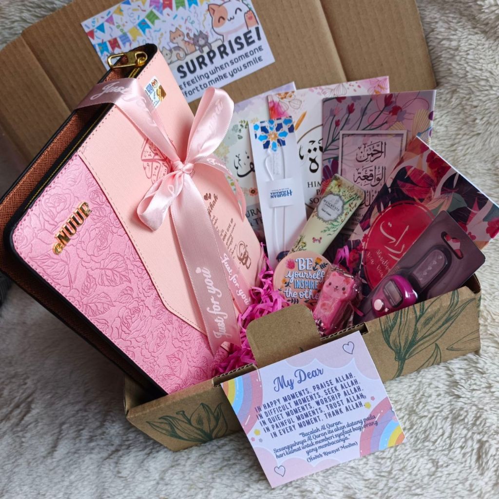 SURPRISE BOX Al Quran Tajwid & Terjemahan HUMAIRA WANITA KHADEEJA & AL-AMIN 250 TAGGING