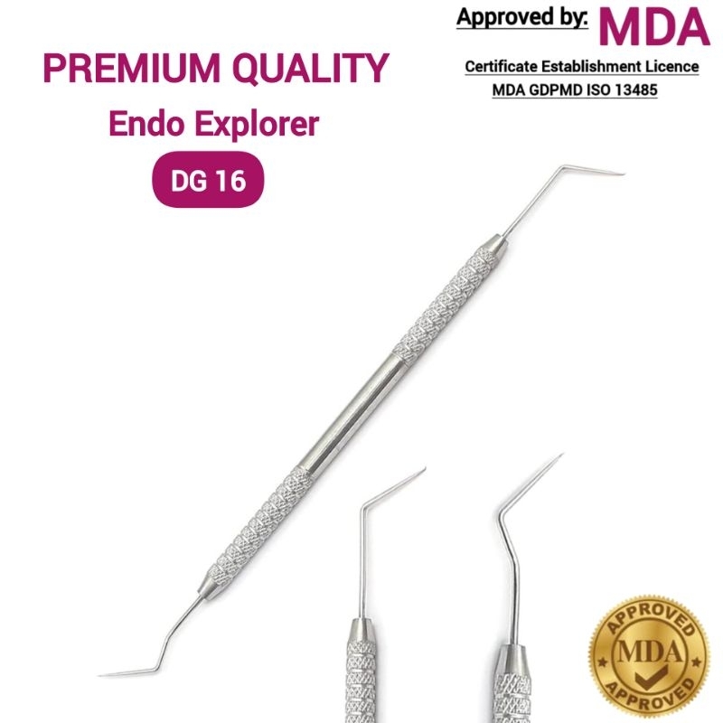 ทันตกรรม Endo Explorers DG 16 Probe Double Ended MDA APPROVED สแตนเลส Gigi ทันตแพทย์นักเรียนเครื่องมือเครื่องมือ