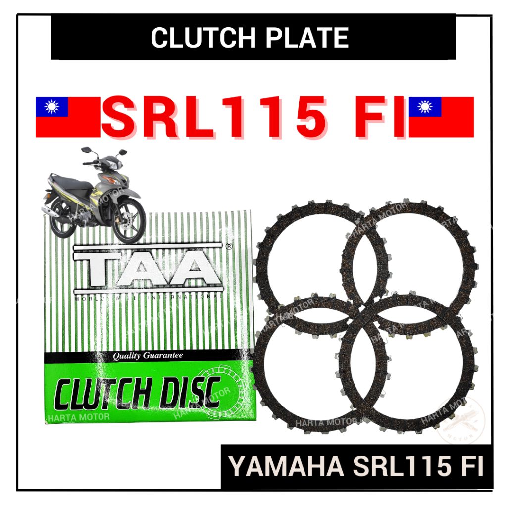 YAMAHA SRL 115 FI CLUTCH PLATE SET TA - SRL115 FI LAGENDA 115I CLUCTH KUL FRICTION CLUTCH LINING CLU