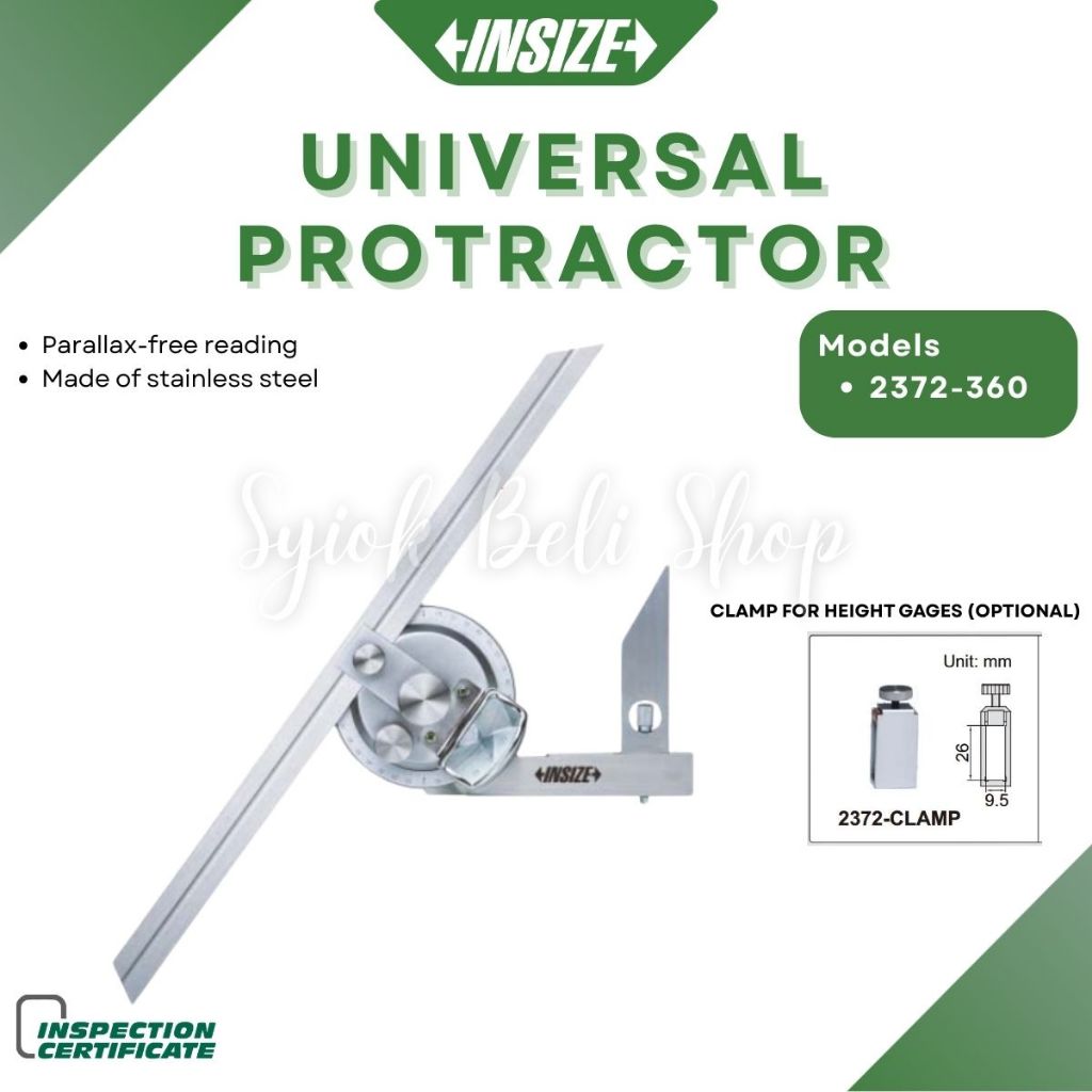 INSIZE UNIVERSAL PROTRACTOR INSIZE-2372-360