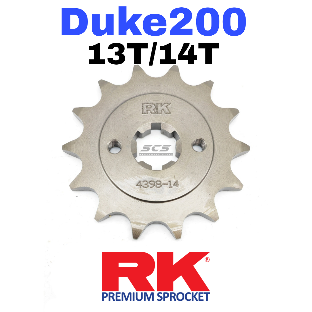 RK สเตอร์หน้า KTM Duke 200 13T / 14T RC200 RC 200 Duke200 V1 V2 อะไหล่มอเตอร์เกียร์ Drivetrain Spoke