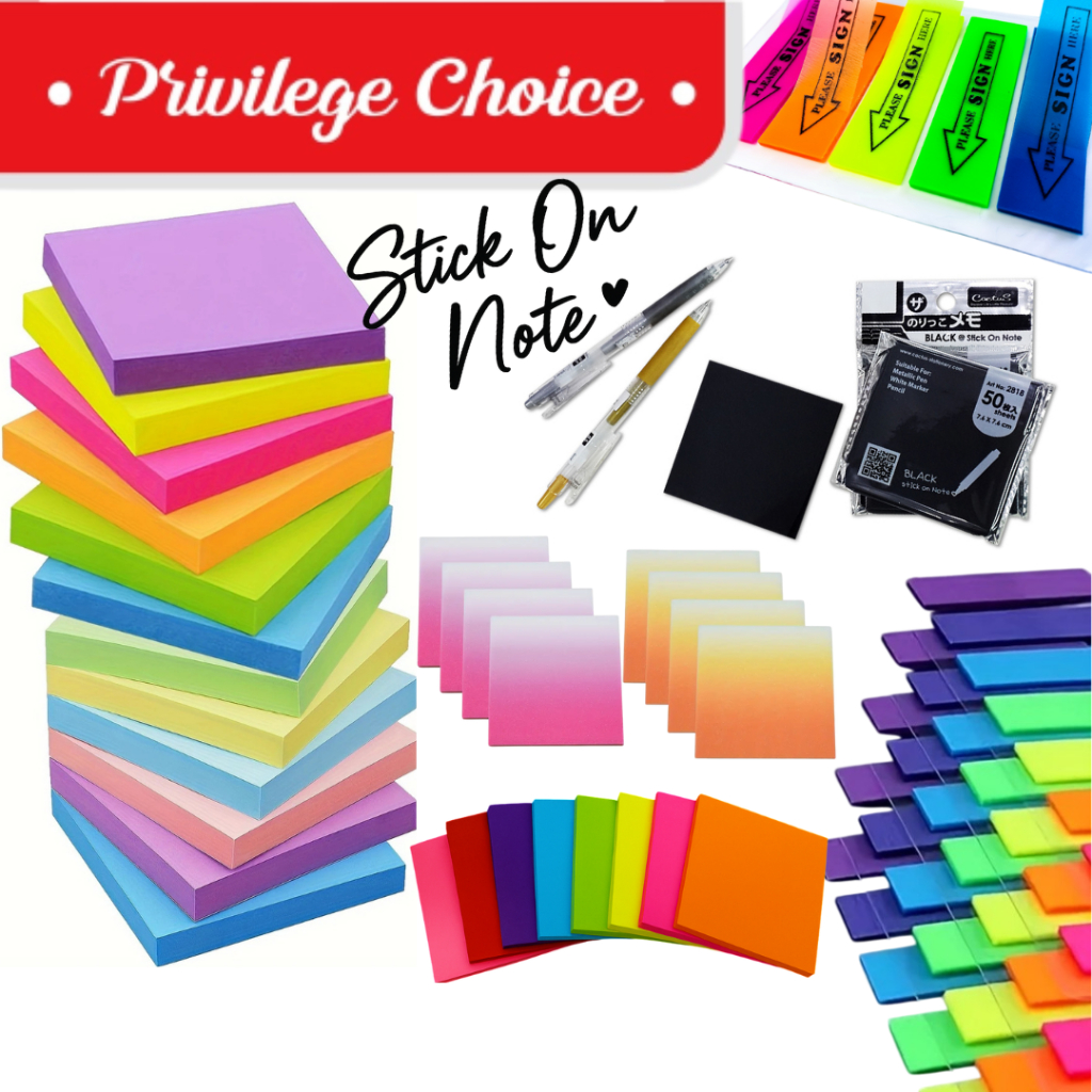 Stick on Notes / Sticky Notes / Index Tabs Stick on Note/ Memo Pad / Arrow Stick On Note