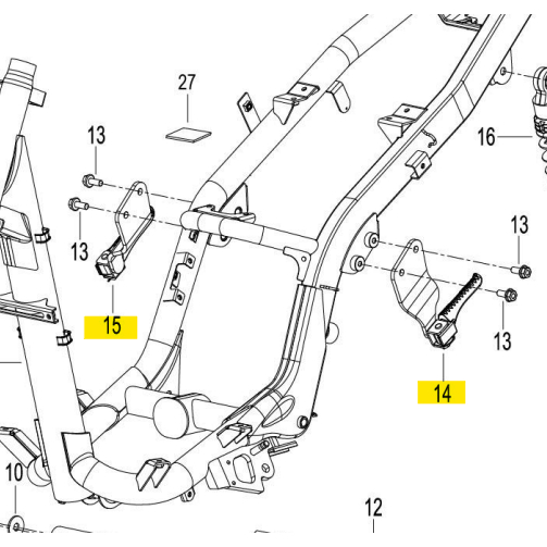 100% VZ125i VZ 125 VZ125 [REAR] เบรคยางขวาขวาขวาขวาขวา 100% KAKI BELAKANG BENELLI