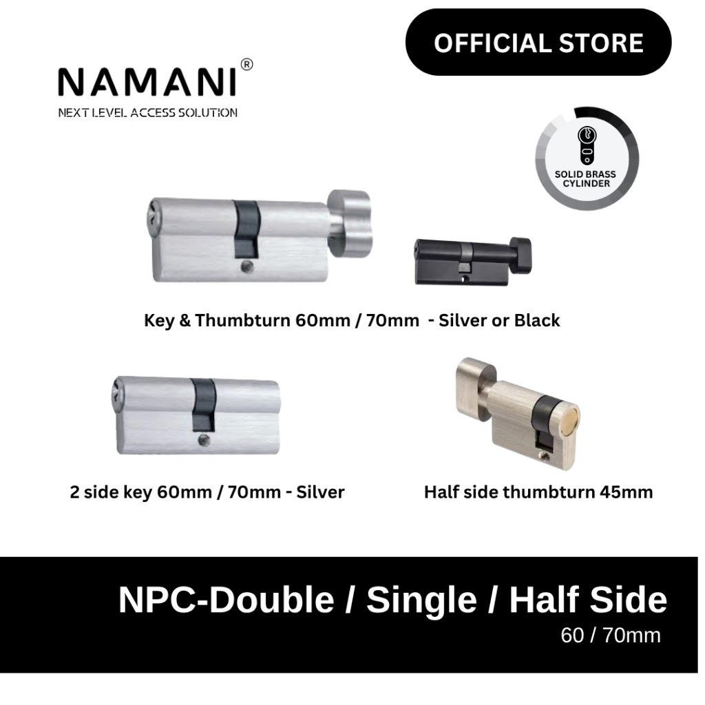 NAMANI Euro Profile กระบอกเดี่ยว / คู่ / ครึ่ง (ขนาด 45 มม. / 60 มม. / 70 มม.)