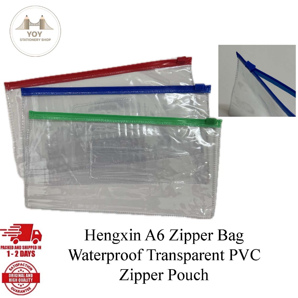 Hengxin กระเป๋าซิป PVC ใสกันน้ํา