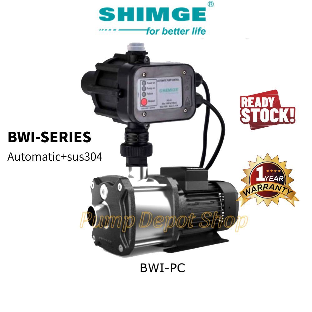 SHIMGE BWI 0.5 / 0.75 / 1.0 / 1.35HP FULLY สแตนเลส SUS304 CENTRIFUGAL PUMP