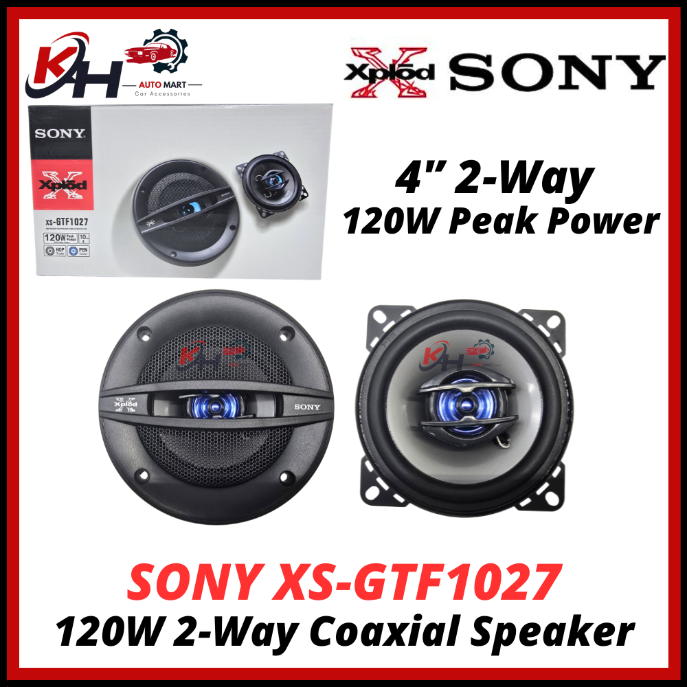 4 XS-GTF1027 SONY X-PLOD 4 นิ้ว 2-Way COAXIAL SPEAKER 120 วัตต์ POWER CAR AUDIO System Bass PROTON P