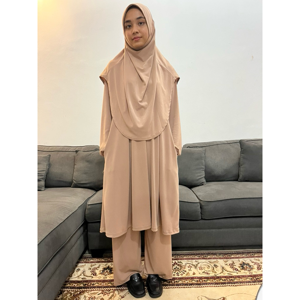 Set jubah seluar medina ironless umrah