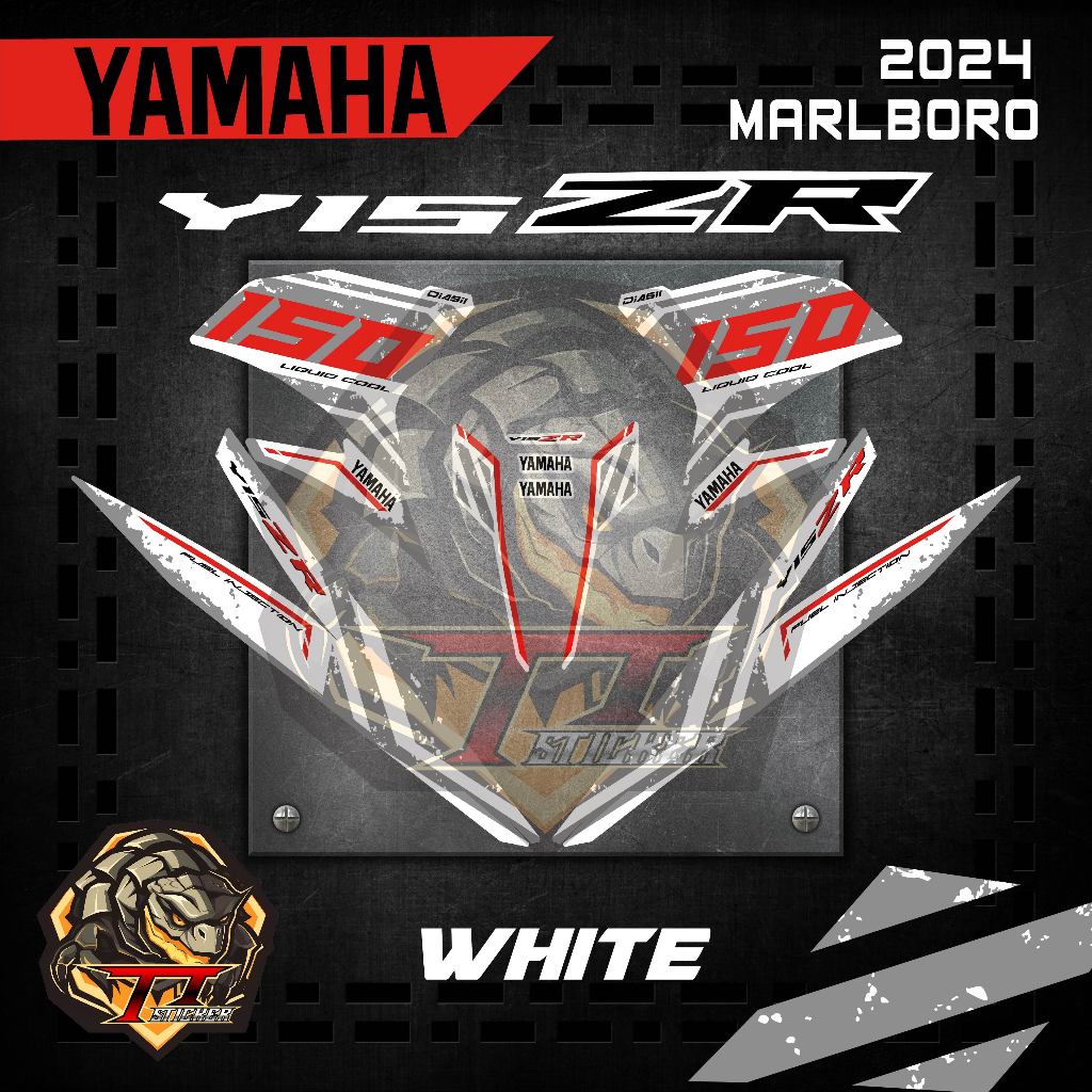 สติ๊กเกอร์ YAMAHA YSUKU Y15ZR 2024 MARLBORO CUSTON STRIPE MOTOR STICKER
