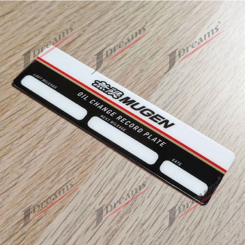 Honda น้ํามันเปลี่ยนแผ่นบันทึกสติกเกอร์ Jazz Fit Civic HRV CRV Accord City GK5 GM6 Mugen Design JDM