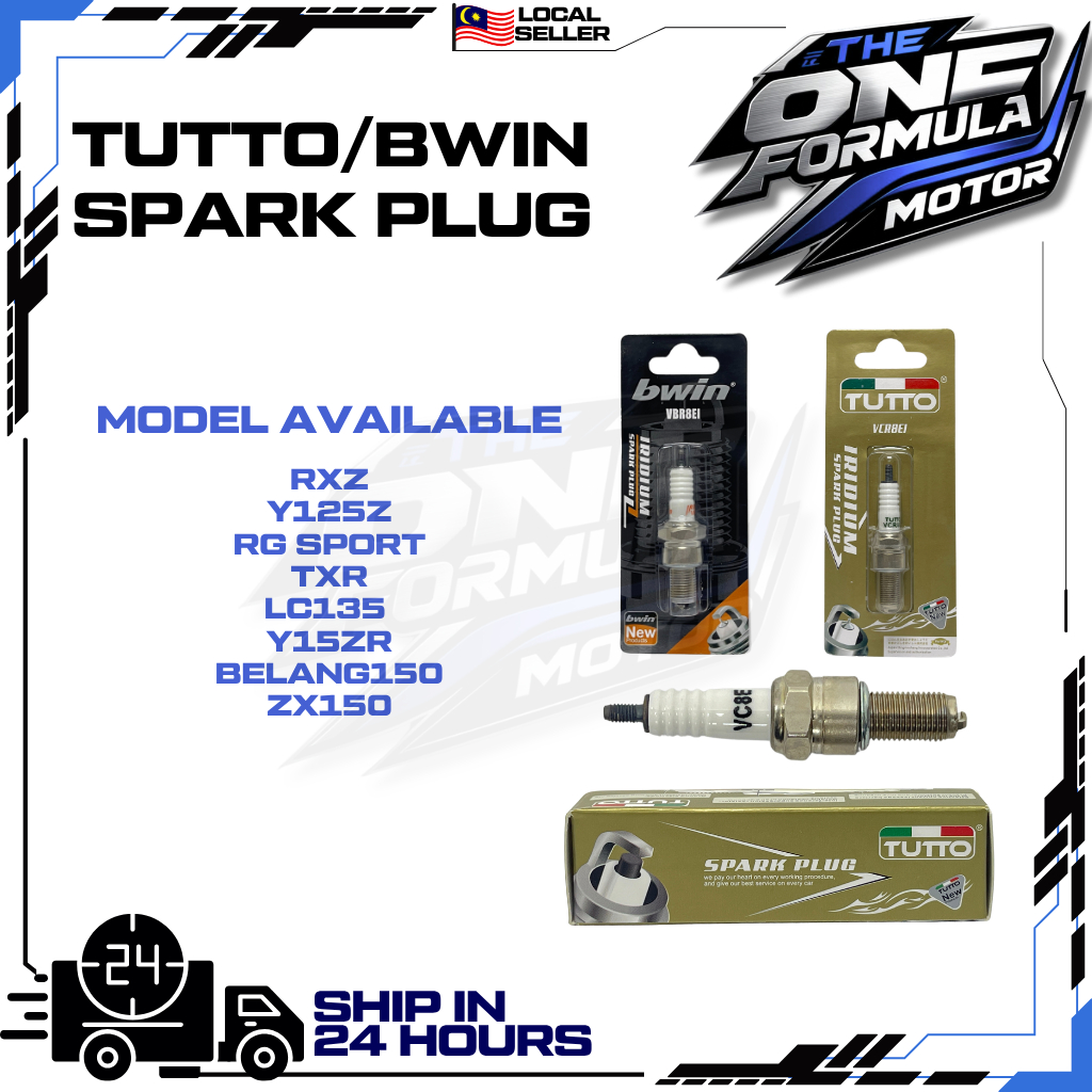 100% คุณภาพ OEM IRIDIUM SPARK PARK TUTTO/BWIN LC135/Y15ZR/RXZ/Y125Z/BELANG/TXR/RG NGK คุณภาพ