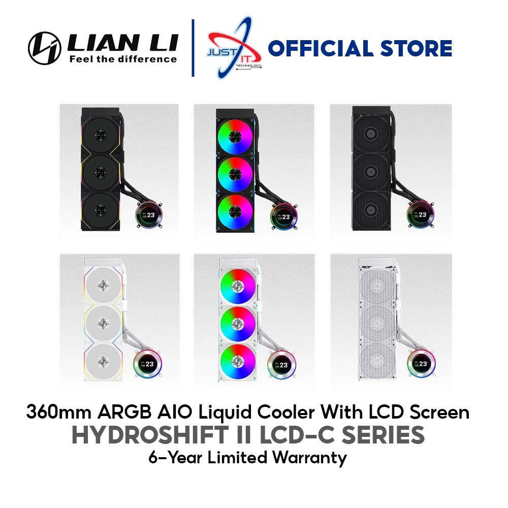 LIAN LI HYDROSUFT II LCD-C 360mm LIQUID COOLER - HYDROSUFT II LCD-C 360N / HYDROSHIFT II LCD-C 360TL