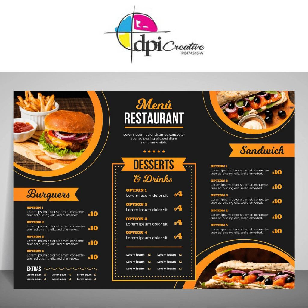 MENU HI-BOARD A3 A4 [ CUSTOM HIGH IMPACT MENU ] กันน้ํา 100%